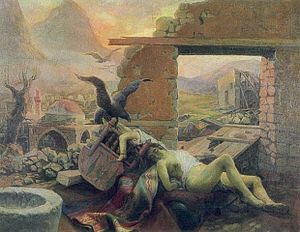Hüseyin Avni Lifij'in Savaş resimlerinden "Karagün" adlı yapıtı, 93x118 1923
