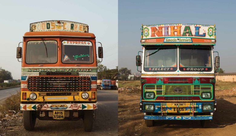 Hindistan yollarının sanat eseri kamyonları