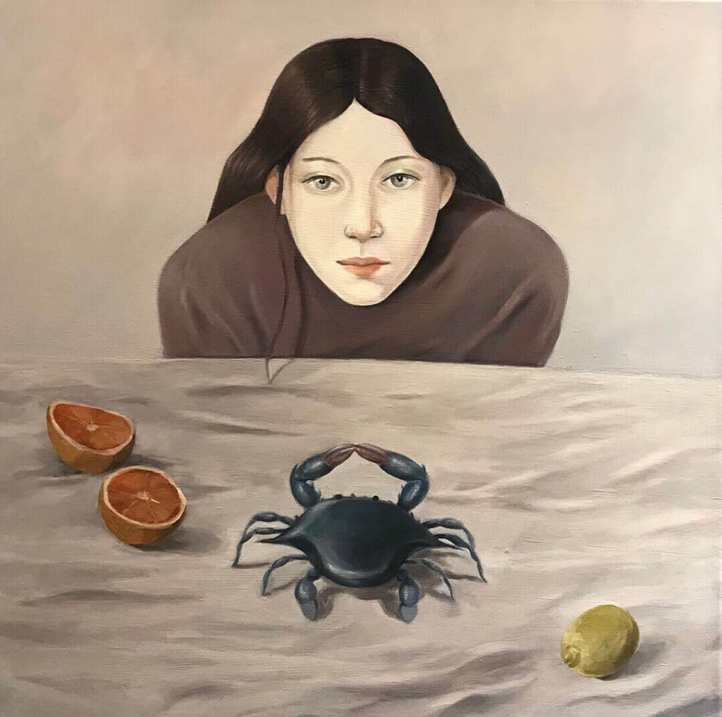 Serpil Mavi Üstün - Dialogue, 2022, oil on canvas, 60x60 cm