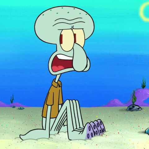 Squidward Tentacles, Nickelodeon'un amiral gemisi animasyon televizyon şovunun ana karakteri, "SpongeBob SquarePants." By Courtesy of Viacom/Nickelodeon