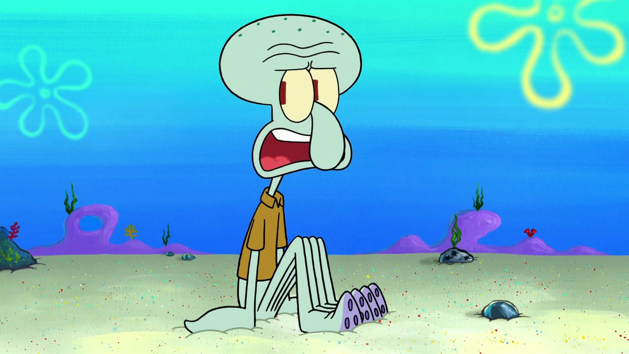 Squidward Tentacles, Nickelodeon'un amiral gemisi animasyon televizyon şovunun ana karakteri, "SpongeBob SquarePants." By Courtesy of Viacom/Nickelodeon