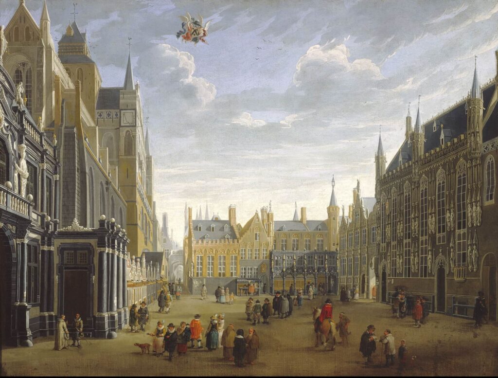 "The Burg in Bruges", painted c. 1691–1700 by Jan Baptist van Meunincxhove