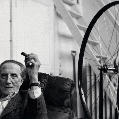 Marcel Duchamp photographed by Henri Cartier-Bresson in 1968, a promised gift of Barbara and Aaron Levine to the Hirshhorn Museum and Sculpture Garden.