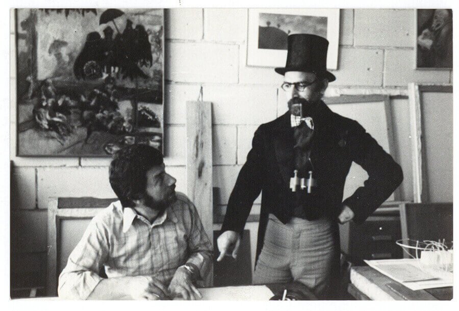 Özer Kabaş ve Mehmet Güleryüz, İstanbul Devlet Güzel Sanatlar Akademisi, 1976 Salt Araştırma, Özer Kabaş Arşivi