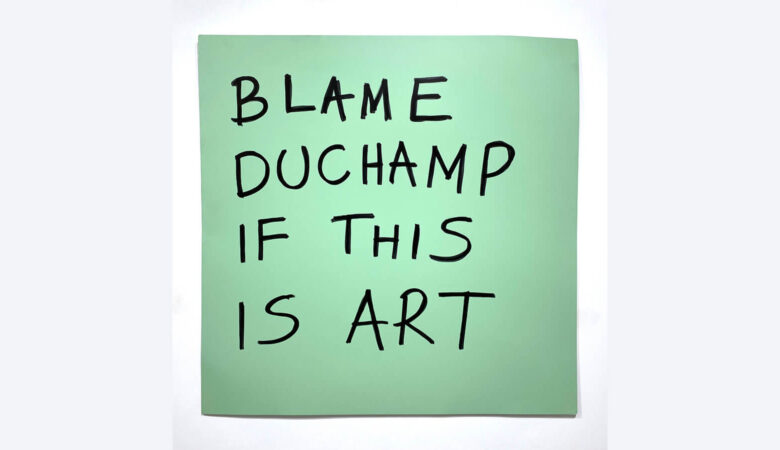 1Daniele Sigalot, Blame Duchamp if this is art, 2023, Alüminyum üzerine akrilik vernik, 100h x 100w cm, Anna Laudel Gallery