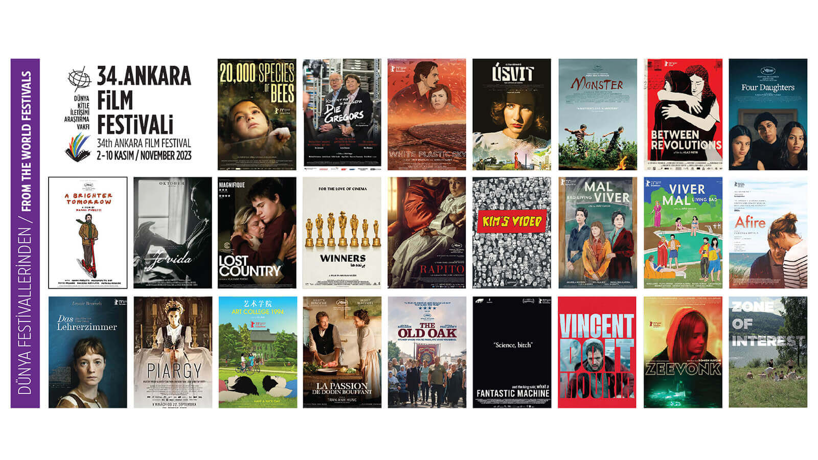 34. Ankara Film Festivali Dünya Sineması Programı