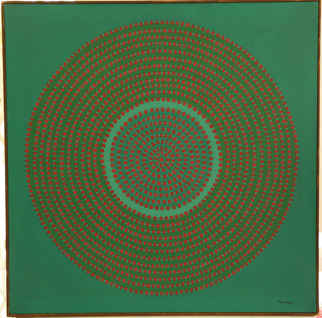 T.12 İsimsiz, 80x80cm, Tuval üzeri akrilik, 1970, Sanatçı Koleksiyonu