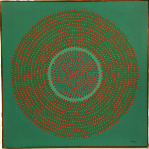 T.12 İsimsiz, 80x80cm, Tuval üzeri akrilik, 1970, Sanatçı Koleksiyonu