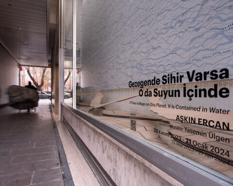 Aşkın Ercan,"Gezegende Sihir Varsa O da Suyun İçinde" Sergisi, 2023, Goethe-Institut Ankara Galeri Vitrin