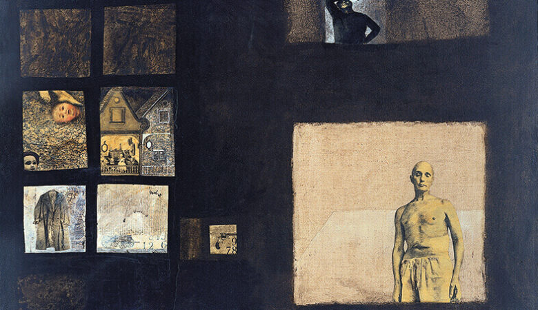 Erol Akyavaş, Dark Side, 1967, tuval üzerine akrilik ve kolaj, 74 x 99 cm