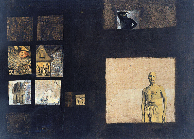 Erol Akyavaş, Dark Side, 1967, tuval üzerine akrilik ve kolaj, 74 x 99 cm