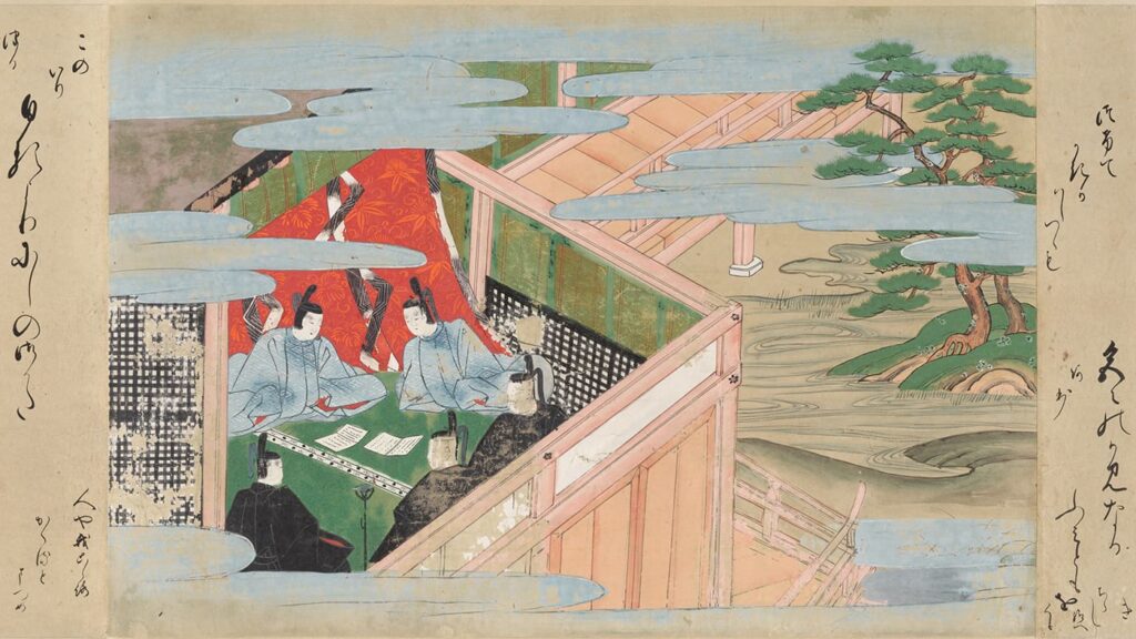 龍女書　源氏物語絵巻, Illustrated Handscrolls of The Tale of Genji, Ryūjo (Tatsujo) (Japanese, active late 16th century), 1594