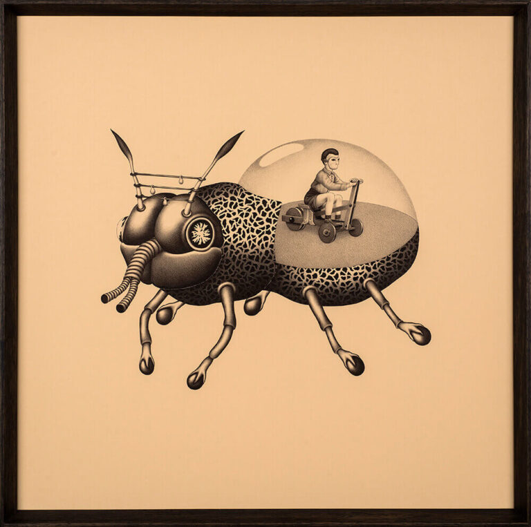 Erinç Seymen, Konfor Alanı A, 2016, Kağıt Üzerine Mürekkepli Kalem, 72x72 cm