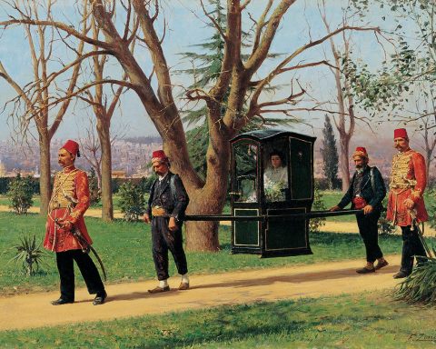 İngiliz Elçisinin Kızı Tahtırevanda, Fausto Zonaro , 1896