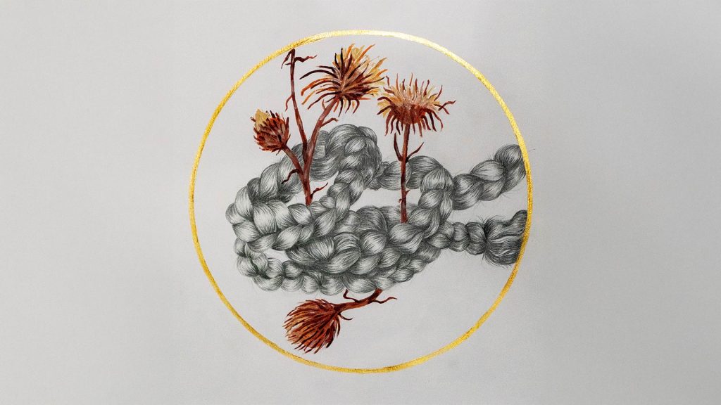 Rabia Kalyoncuoğlu, Belirsiz Çizgiler I, 2024, Kağıt Üzerine Karakalem, Akrilik, 30x30 cm
