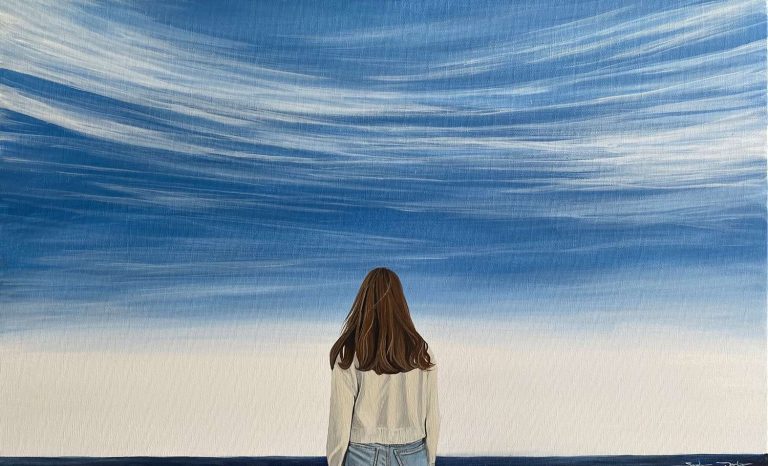 Serdar Dartar, İz, 40x65 cm. Tuval üzerine akrilik boya. 2025.