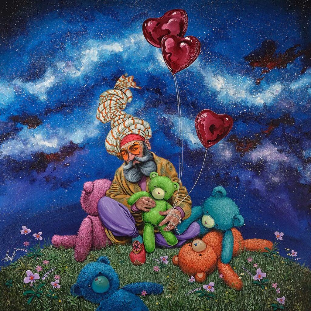 Hemad Javadzade, “Us”, 130 x 200 cm, Tuval Üzeri Akrilik Boya