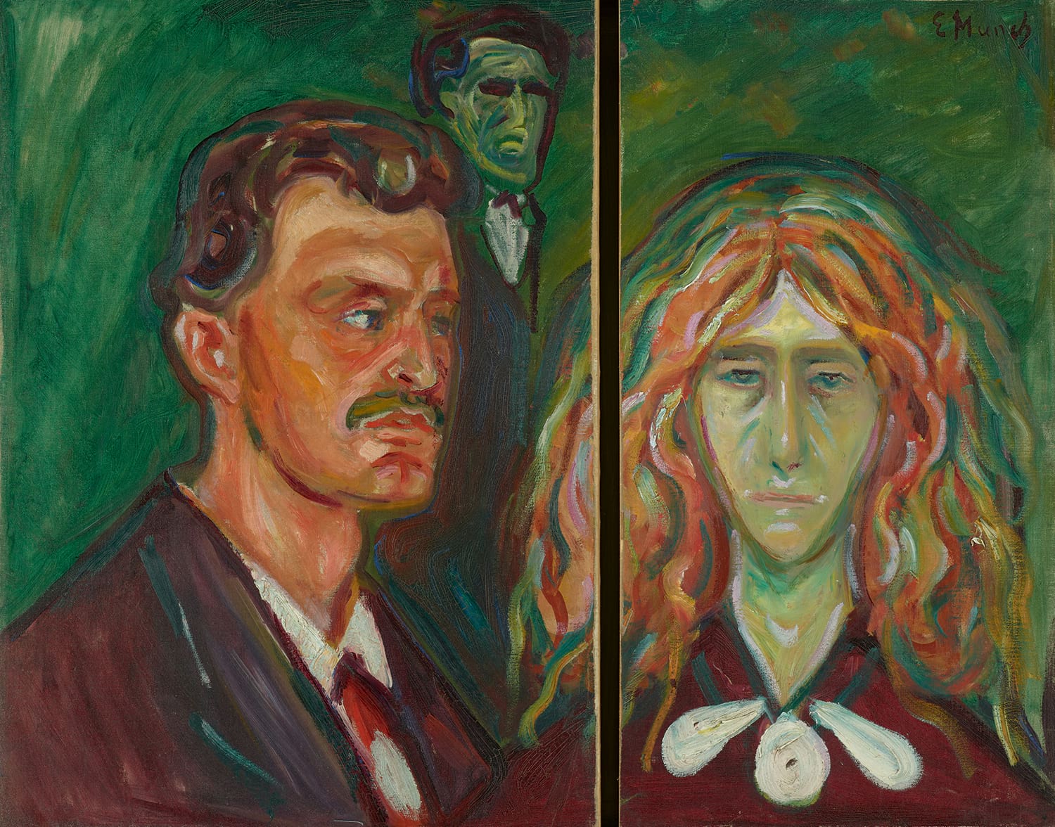 Edvard Munch. Tulla Larsen ile Otoportre, 1905.