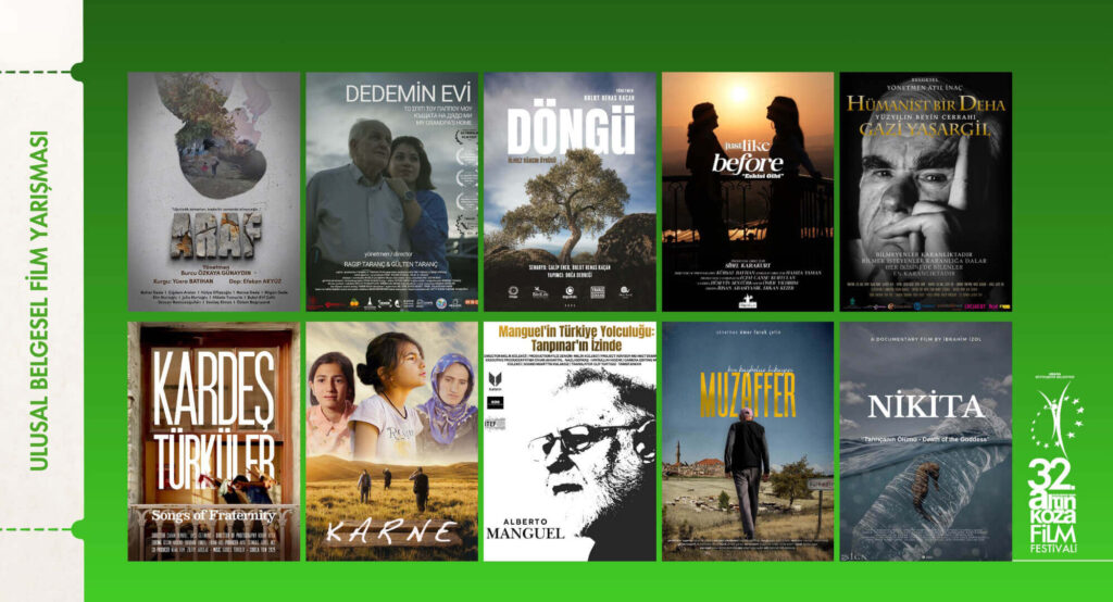 32. Uluslararası Adana Altın Koza Film Festivali Belgesel Fillm Yarışması Adayları