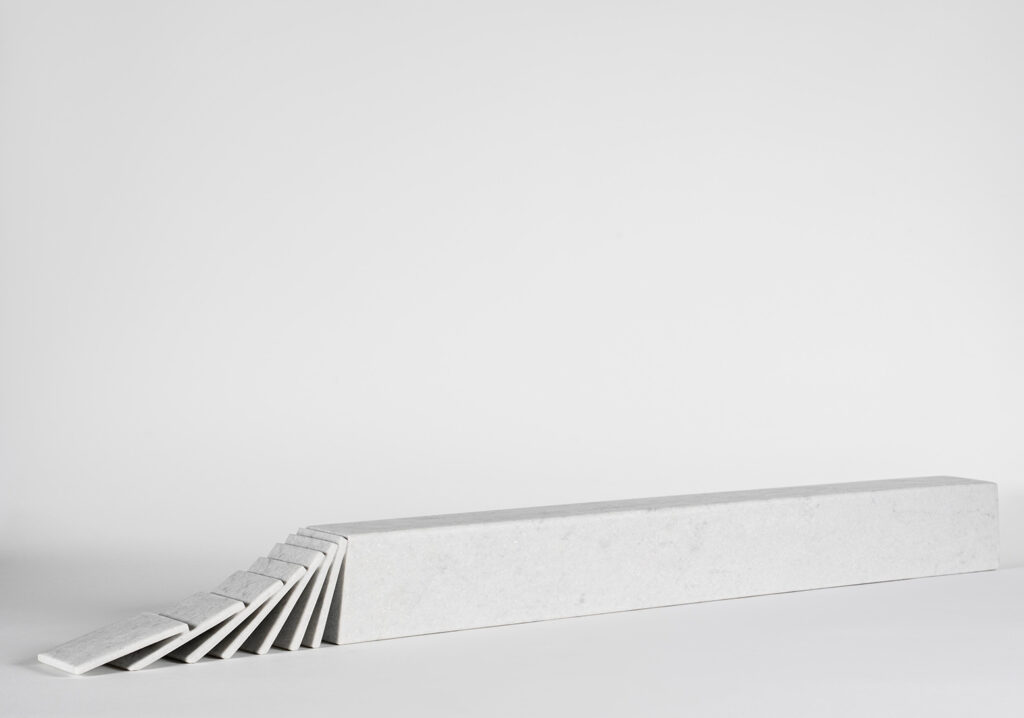 Domino Etkisi, Mermer, 10 x 112 x 8 cm, 2025, Metin Alper Kurt
