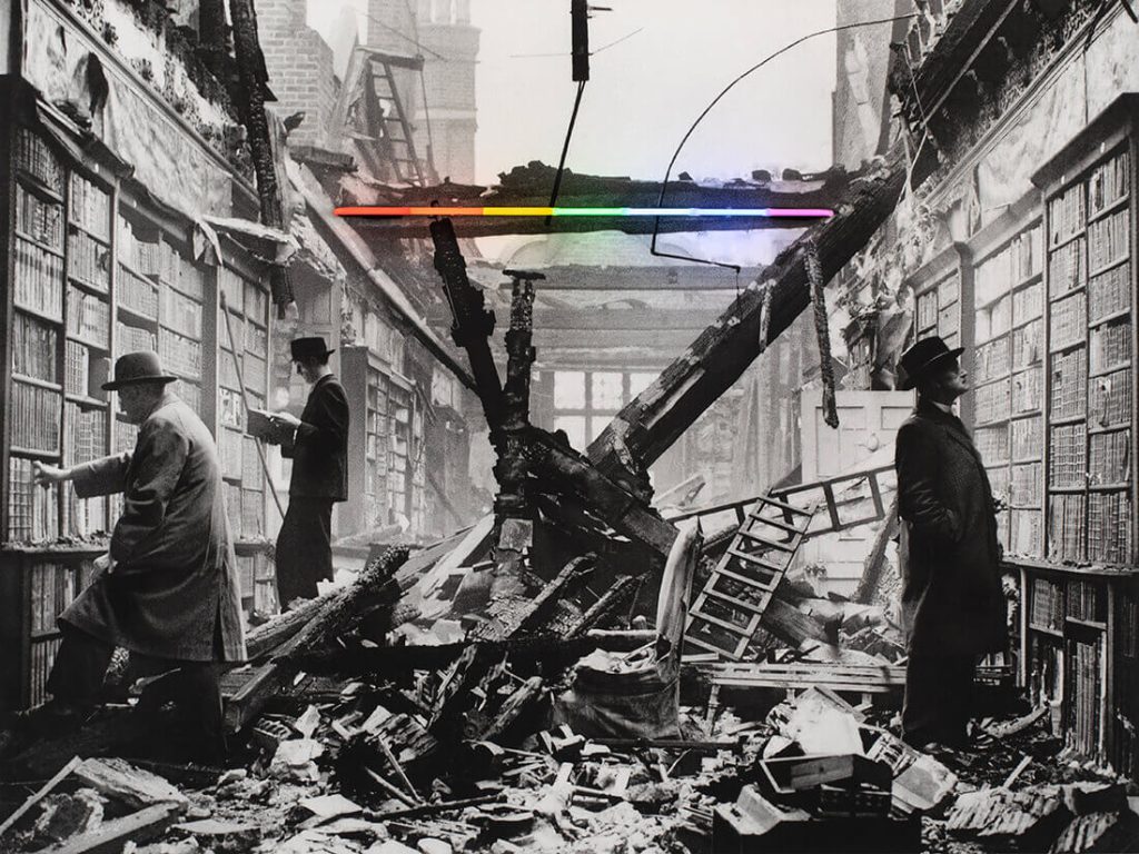 Sarkis, Arc-en-ciel comme mesure n°5, 2022 Alüminyum üzerine sıvanmış Fineart baskı, neon, 120 x 159 cm