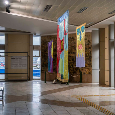 Gülfem Kessler, Kısa Bir An, "Saydam Kompozisyonlar" , organze tül kumaş, 2025 KABO Foto: Efe Önal