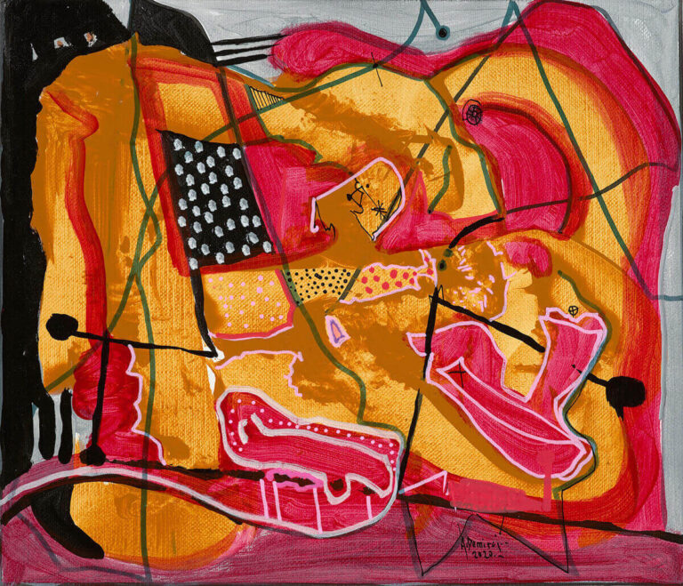 Artin Demirci, İsimsiz 12, tuval üzerine akrilik, 2020, 30x35cm