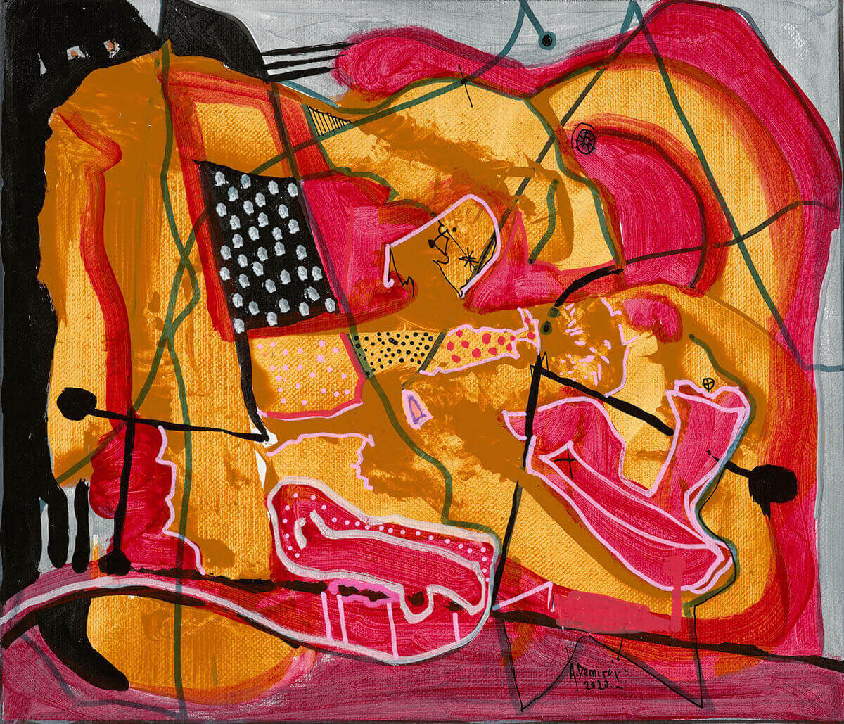 Artin Demirci, İsimsiz 12, tuval üzerine akrilik, 2020, 30x35cm