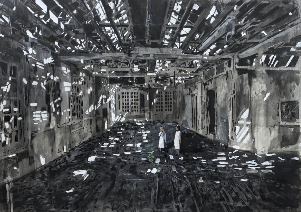 93x130 cm, 2025, Kağıt üzerine karışık teknik, Sidar Baki