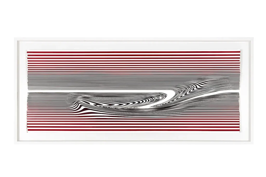 Sound of Wind, 2024, Metalic paint on 300 gr bristol paper cut, Seçkin Pirim