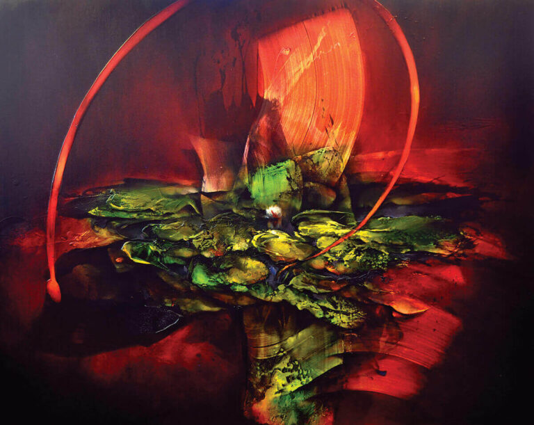 Serdar Leblebici, Lotus Serisi, tuval üzeri yağlıboya, 120x150 cm. 2023