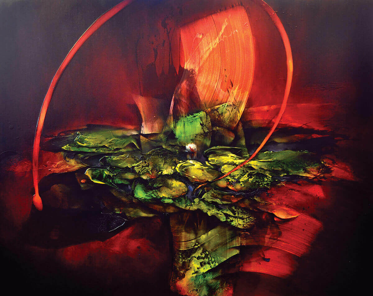Serdar Leblebici, Lotus Serisi, tuval üzeri yağlıboya, 120x150 cm. 2023