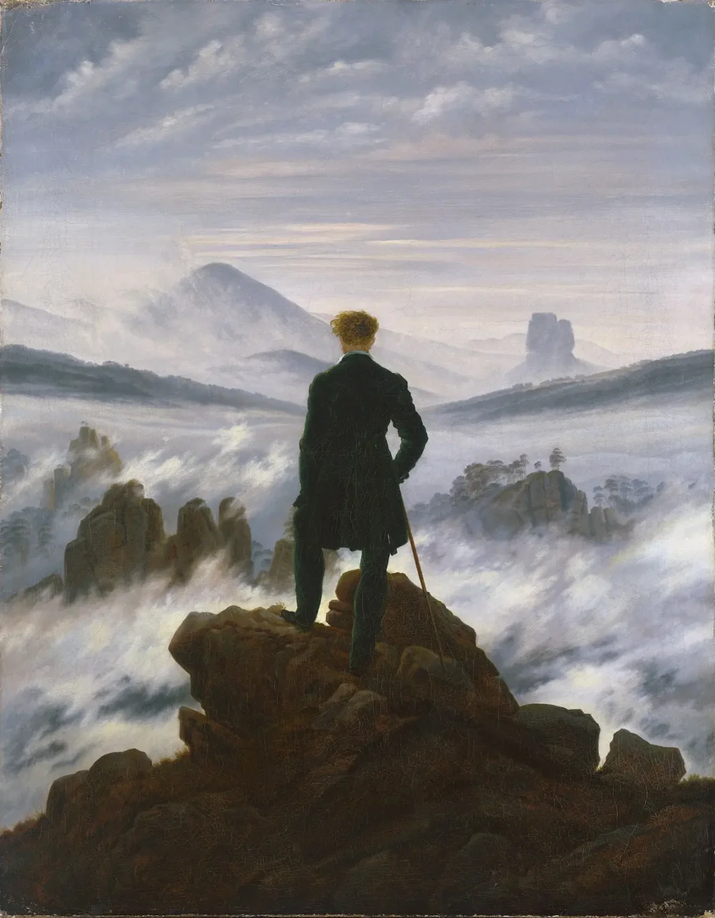Caspar David Friedrich, Sis Denizinin Üzerindeki Gezgin, 1818