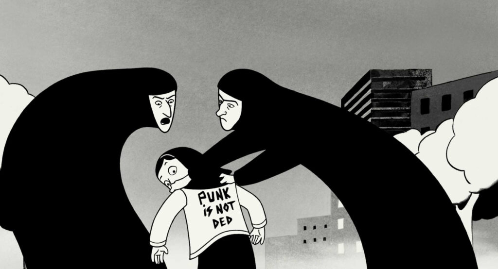 2007 yapımı Persepolis'ten bir kare