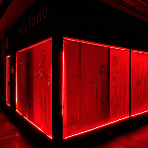 Zümrüt Bozkurt "Led Light District" 2026, scalene Vitrin Sergileri I
