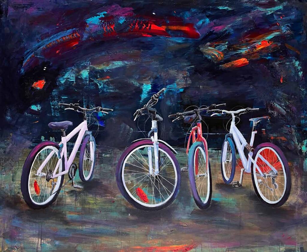 Burak Erim ,Bisikletler - Bicycles, Tuval Üzerine Akrilik - Acrylic on Canvas, 100x120cm, 2025