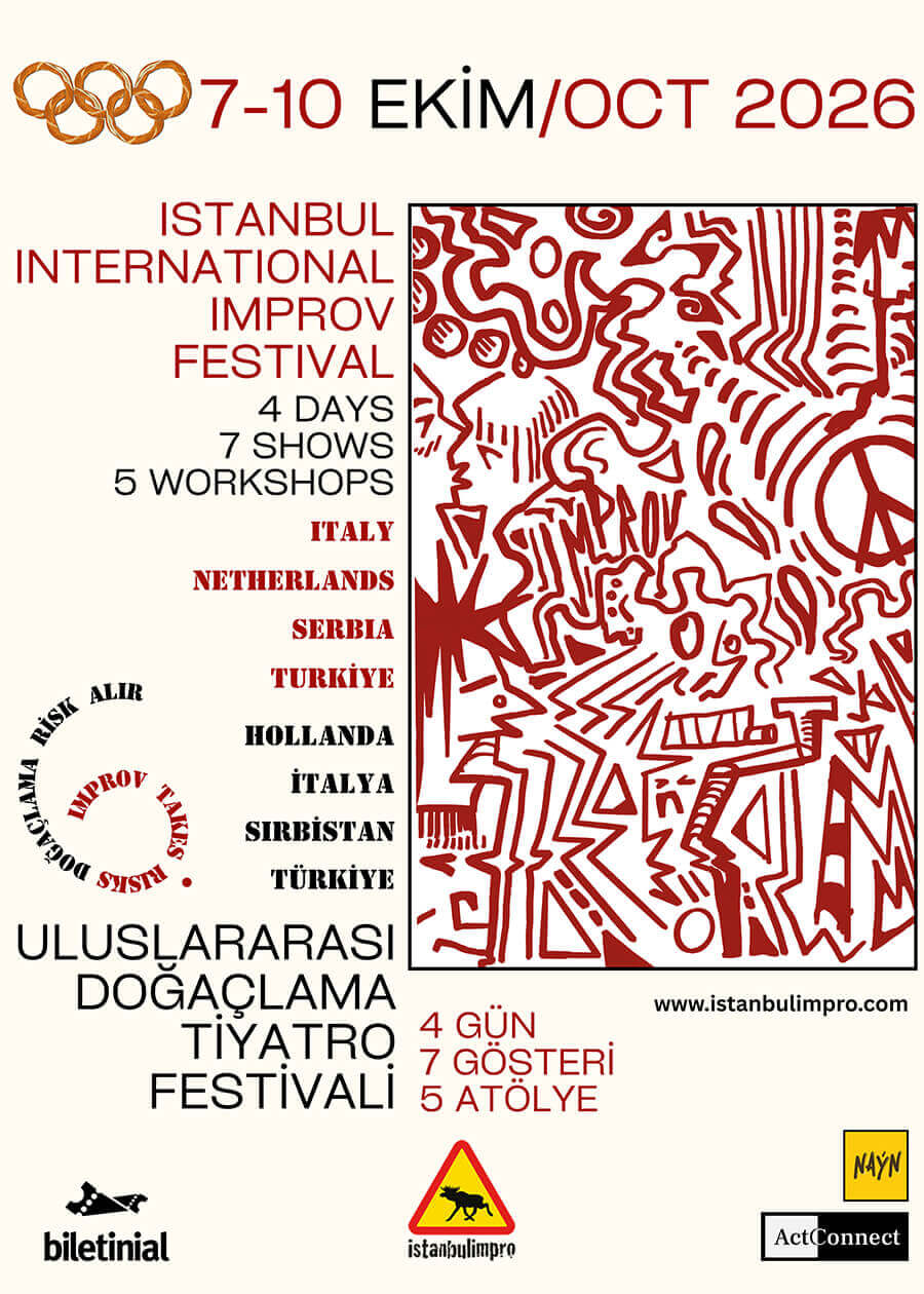 6. İstanbul Uluslararası Doğaçlama Tiyatro Festivali Afiş