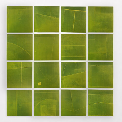 Erman Özbaşaran, Artefakt 53, 2026, Tuval üzerine yağlı boya, Her biri 70 x 70 cm.