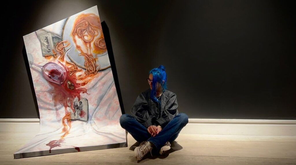Elifko, "Güven Bana" 153x99 cm / amorf tuval üzerine yağlı boya / 2026