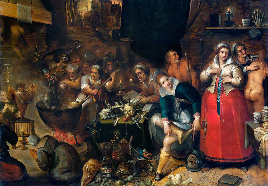 Frans Francken II, "Cadılar Mutfağı" (A Witches' Kitchen / Hexenküche), 1606–1610, Yağlıboya, Flaman Barok