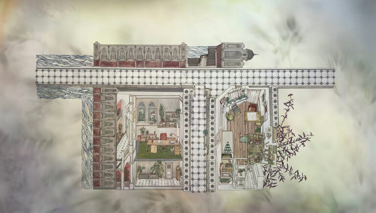 Cansu Çakar, Kiracı | Tenant, 2026 Kağıt üzerine sulu boya | Watercolour on paper 70x120 cm