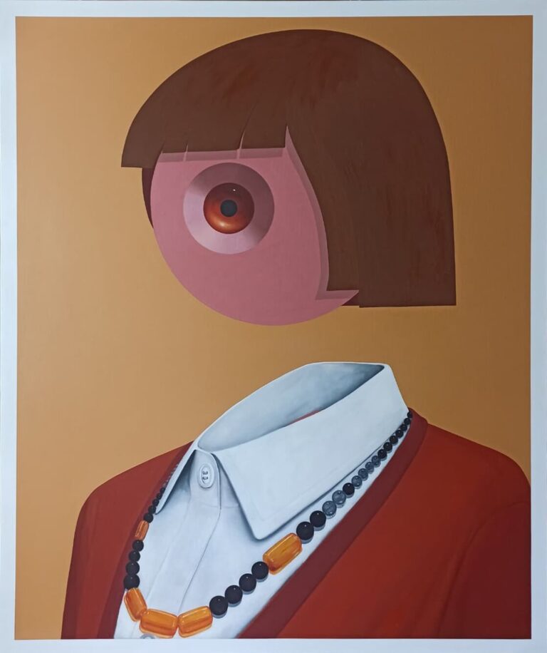 Metin Özgör, "Portre" tuval üzerine karışık teknik, 180x150 cm, 2026